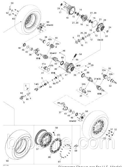 Піввісь передня ліва Can-Am BRP Half shaft Lh