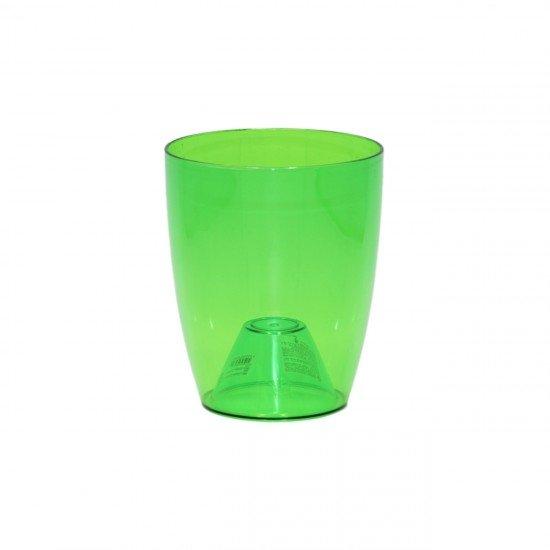 Вазон "Орхідея" 12 * 14 зелений-прозорий, фото 1