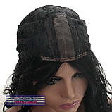 Перука термоволосся на сітці - полусистема Alicia Lace чорний колір, фото 8