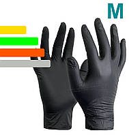 Перчатки одноразовые нитриловые черные Nitrile пара, размер M