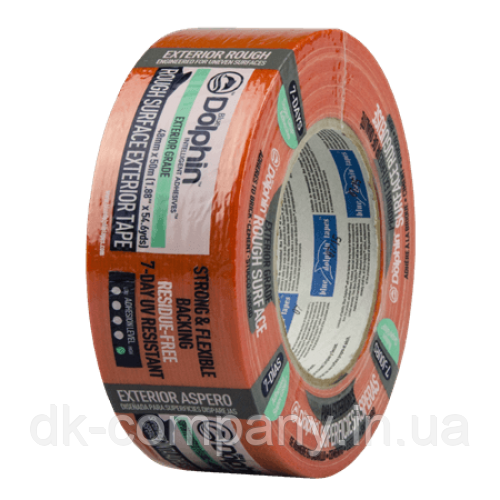 Стрічка малярна Blue Dolphin "ORANGE" для зовнішніх робіт (помаранчева) 48мм*50м, фото 1