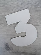 Трафарет для торта цифра три, шаблон для торта з цифрами