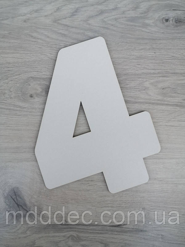 Трафарет для торта цифра чотири, шаблон для торта з цифрами