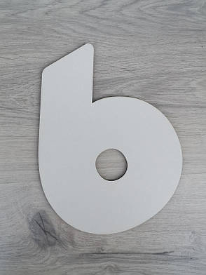 Трафарет для торта цифра шість, шаблон для торта з цифрами, фото 1