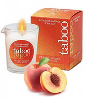 Массажная свеча для женщин с ароматом свежего персика TABOO Peche Sucre Bougie, 60 гр, 4001