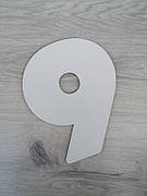 Трафарет для торта цифра  дев'ять, шаблон для торта з цифрами