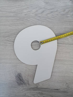 Трафарет для торта цифра дев'ять, шаблон для торта з цифрами, фото 2