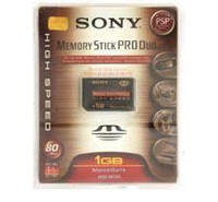 Memory Stick Pro Duo 1 gb SONY