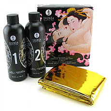 Гель для NURU-масажу Shunga Oriental Body-to-Body — Sparkling Strawberry Wine плюс простирадло, Київ