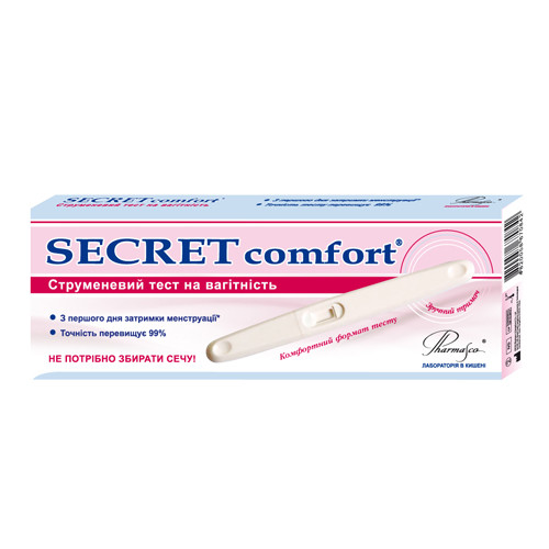 Струменевий тест на вагітність, SECRET comfort Фармаско