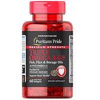 Maximum Strength Triple Omega 3-6-9 Fish Flax and Borage Oils (60 капсул)