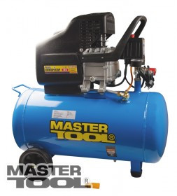 MasterTool Компресор 50 л, 2,0 кВт, 220 л/хв, 8 атм, 2 виходи, Арт.: КПП-50-1