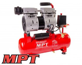 MPT Компресор OIL FREE 10 л, 600 Вт, 1450 об./хв, 7 атм, мідна обмотка, безшумний, Арт.: MAC60103S