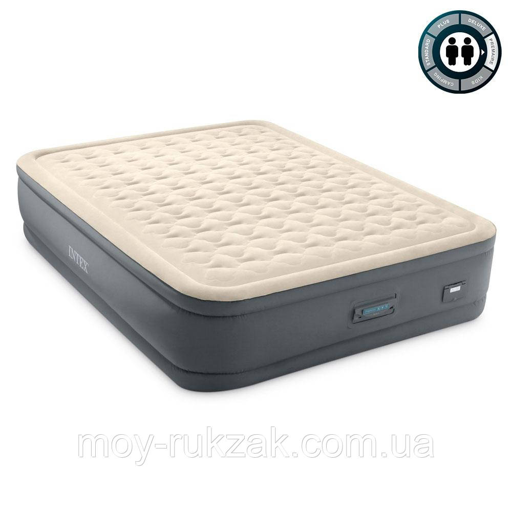 Ліжко надувний Intex Premaire II Elevated Airbed з вбудованим електричним насосом, 64926, 203*152*46см