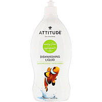 ATTITUDE, Засіб для миття посуду, зелене яблуко та базилік (700 ml)