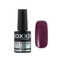 Гель-лак для ногтей Oxxi Professional 045 темный фиолетовый с золотистым микроблеском,10 мл