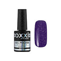 Гель-лак для ногтей Oxxi Professional 053 темный фиолетовый с голубым микроблеском,10 мл