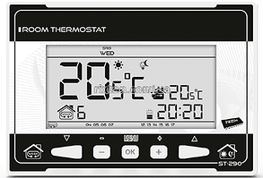 Кімнатний регулятор температури Tech ST-290-v3 (дротовий) (чорний)