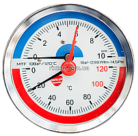 Термоманометр аксіальний Sanlux Termo (MTF 0-10Bar 0-120°C)