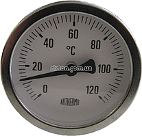 Термометр біметалічний накладний Arthermo AR-TUB 63 (Ø63 мм, 0-120°С) з пружинкой