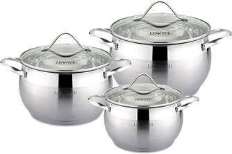 Набір посуду Lessner 6 предметів неіржавка сталь (55868 LS)