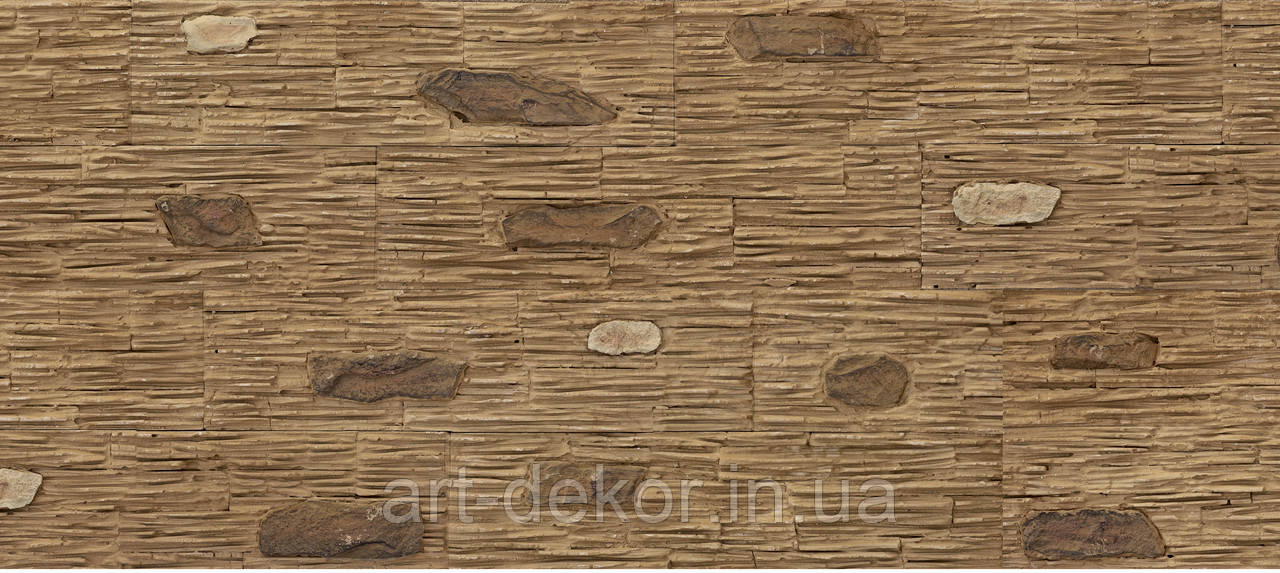 Гіпсова плитка "Атлантида premium" пряма з фактурою і забарвленням природного каменю