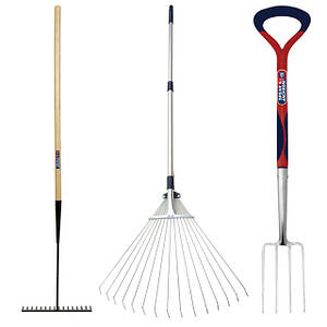 Граблі, вила, аератори