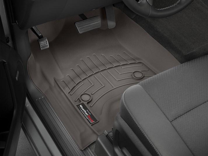 Килими гумові WeatherTech Chevrolet Silverado 2014-2019 передні какао (Dubl & Crew .carpet .4x4 .consol )