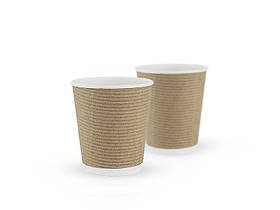 Стакан гофрований 110 мл (бурий) F-ХВИЛЯ d60, 25 шт/уп, 1750 шт/ящ.