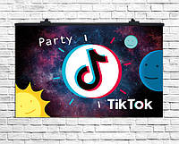 Плакат для праздника Tik Tok, 75х120 см