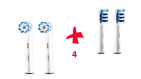 Насадки для зубної щітки ORAL-B 4 шт. (2 шт. Sensi Ultra Thin, 2шт. Trizone)