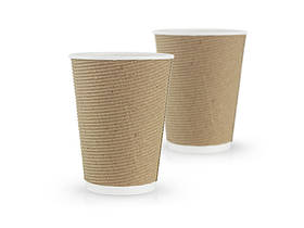 Стакан гофрований 340 мл (бурий) F-ХВИЛЯ d80, 25 шт/уп, 875 шт/ящ.