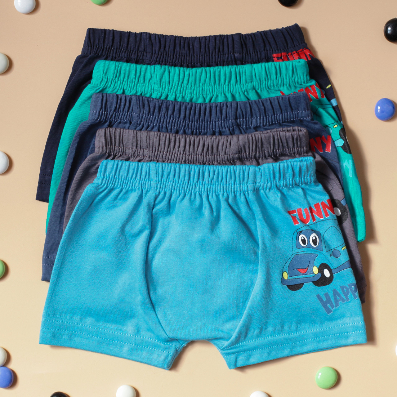 Дитячі труси боксери для хлопчика Nicoletta (вік: 6-7 років) | 5 шт.