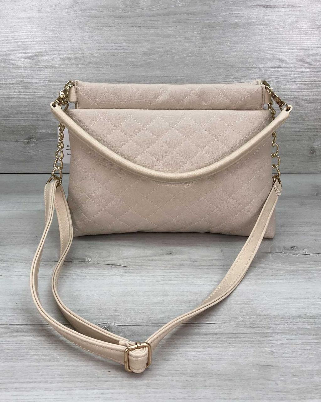 Жіноча сумка-клатч Ava бежева