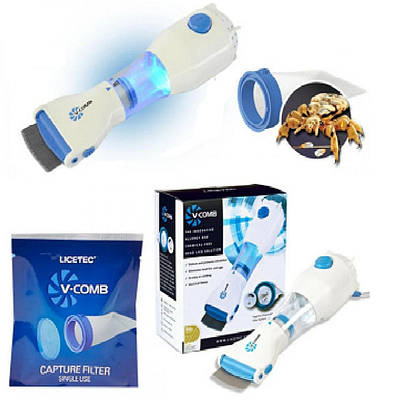 Гребінець електричний для видалення вошей і бліх V-Comb Licetec 152573