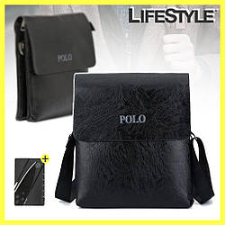 Чоловіча сумка через плече Polo Videng Leather + Подарунок Ніж-кредитка