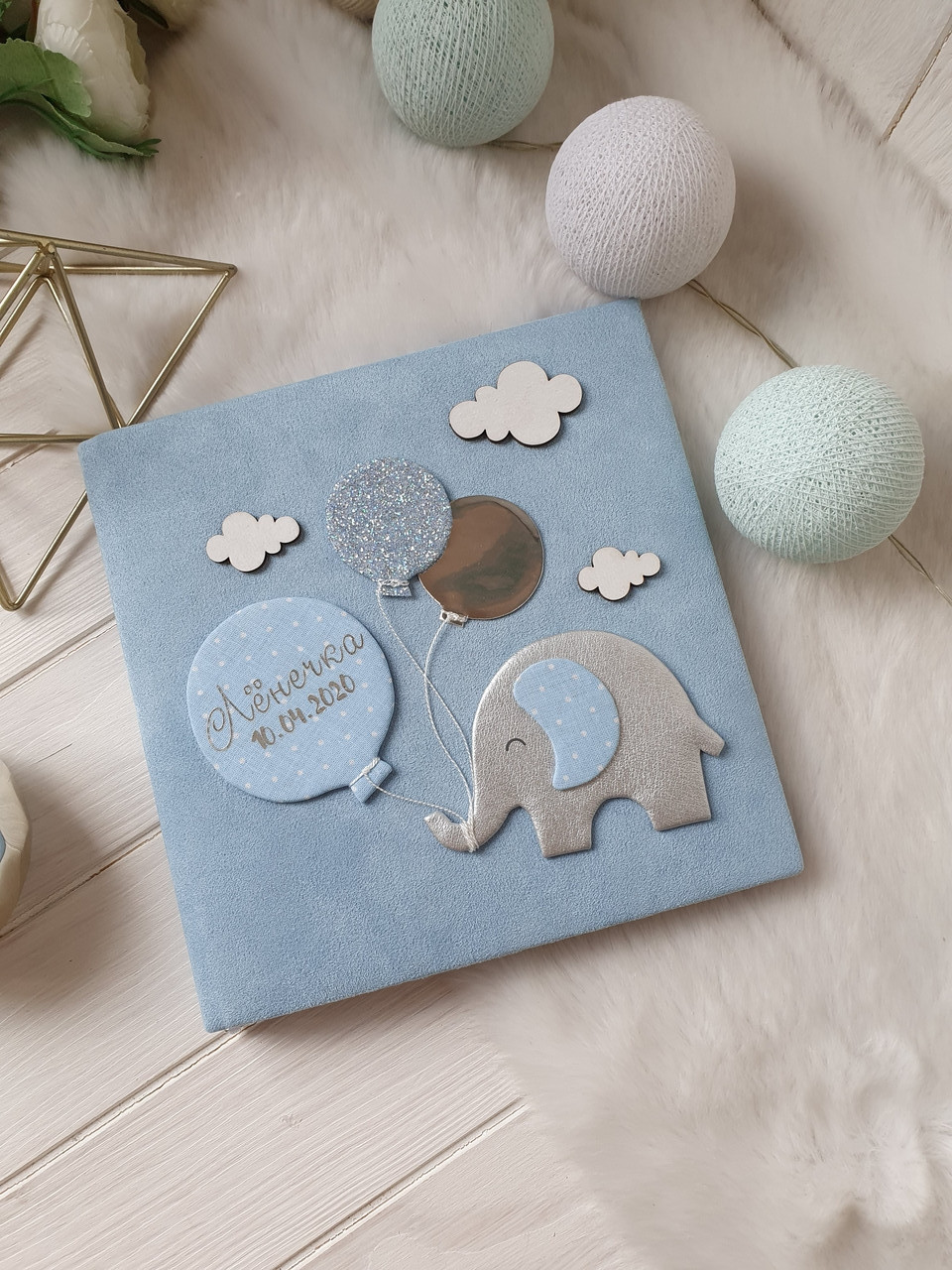 Дитячий фотоальбом для новонародженого хлопчика (Бебібук до 6 років), фото 1