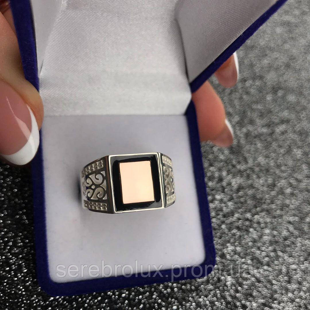 Печатка мужская серебро с золотом 925 пробы 20 (ID#1352714954), цена ...