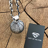 Срібна підвіска Баскетбольний м'яч., фото 3