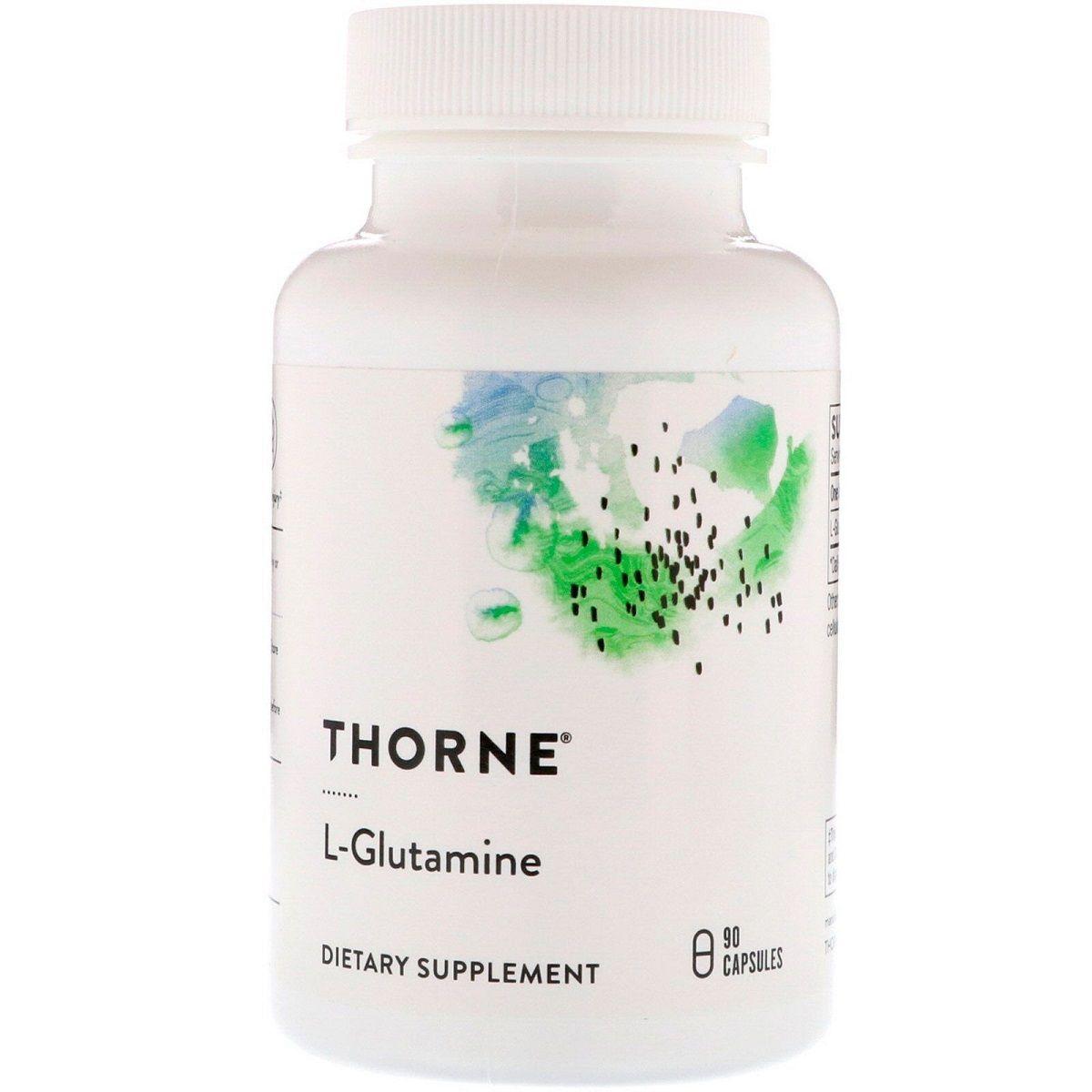 L-глютамін, L-Glutamine, Thorne Research, 90 капсул