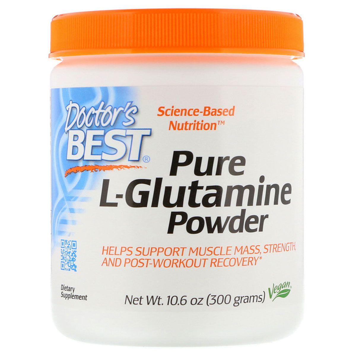 Глютамин в Порошку, L-Glutamine Powder, Doctor's s Best, 300 гр.