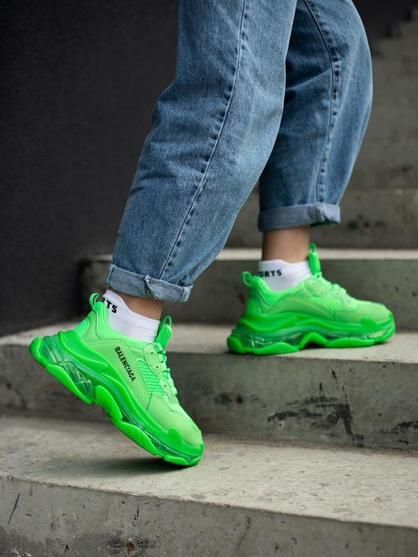 balenciaga triple s neon green