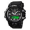 Чоловічий спортивний годинник Skmei 1586 чорний, фото 3