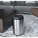 Сенсорне відро для сміття JAH 9 л (кругле, колір срібний металік, внутрішнє відро), фото 3