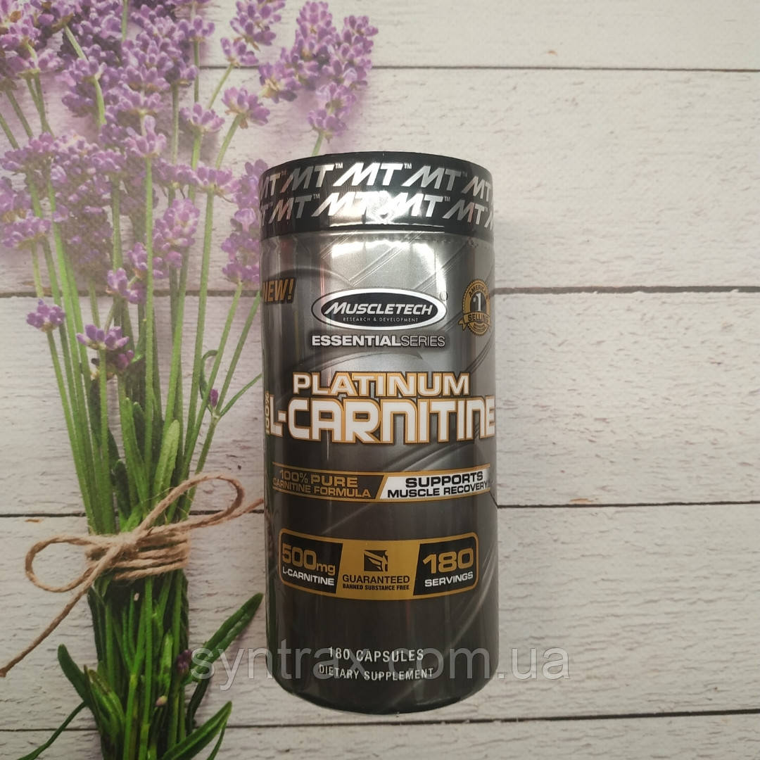 MuscleTech Platinum L - Carnitine 500mg 180 caps карнітин жирозпалювач