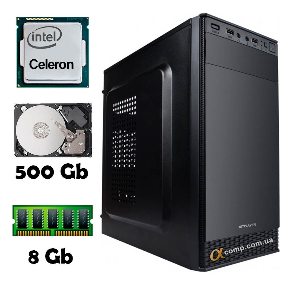 Компьютер AlphaPC T8101 (Celeron G4900/8Gb/500Gb) Tower renew