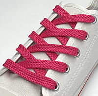 Шнурки для обуви 7 мм 120 см / малиновый (упак.36 пар) простой плоский / тип 4.7 KIWI