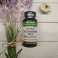 Nature's Bounty Acetyl L-Carnitine HCL 30 caps 400 mg with Alpha Lipolic Acid 200 mg (ALA), ацетил л-Карнитин