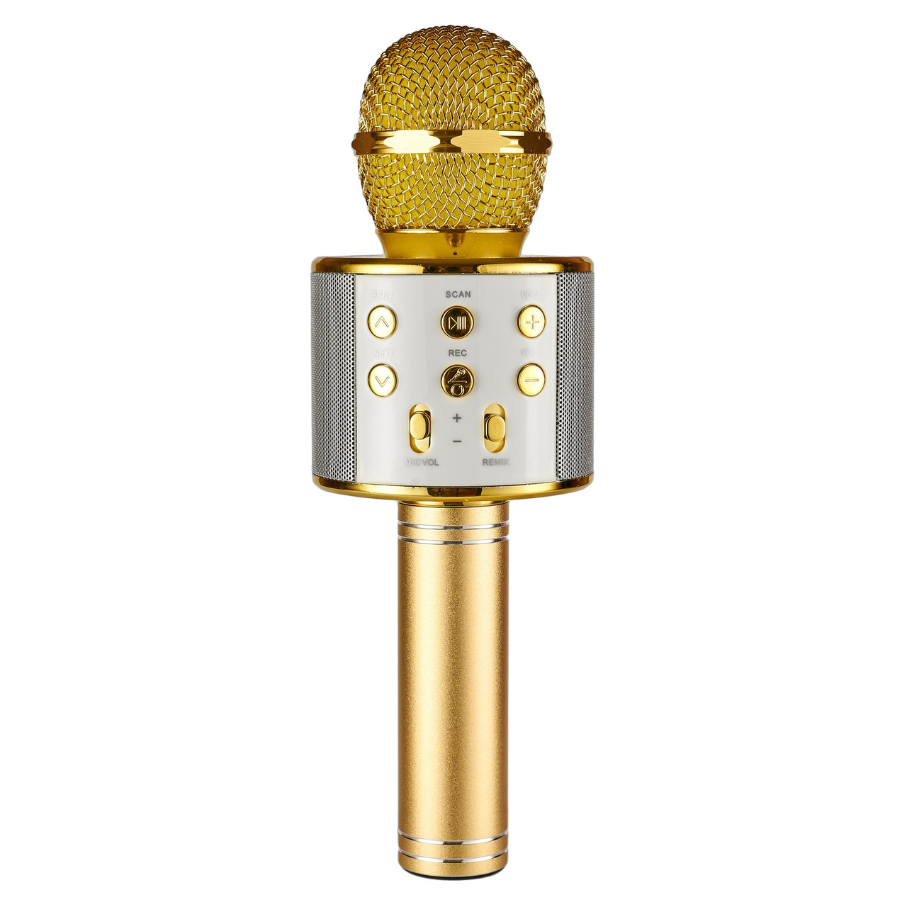Дитячий бездротовий караоке bluetooth мікрофон Wster WS-858 Gold