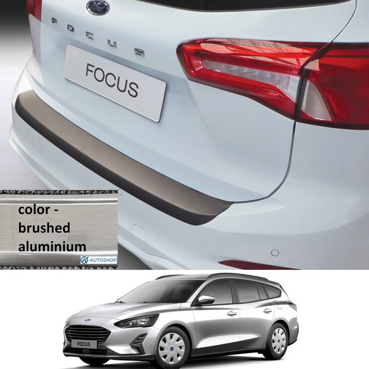 Пластикова захисна накладка на задній бампер для Ford Focus Mk4 Turnier 2018+